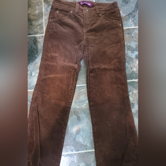 Brown corduroy straight leg pants - Picture 1 of 2